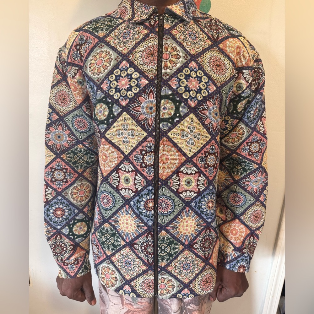 Colorful Geometric Pattern Jacket - image 2